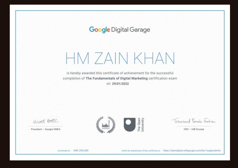 Digital Marketing Certificate