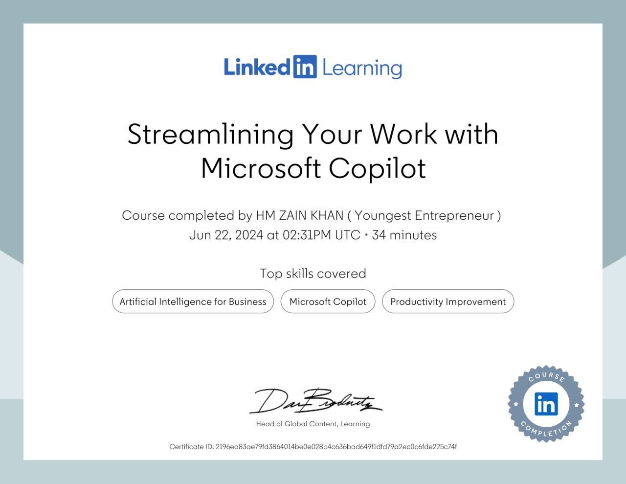 Streamlining Work with Copilot Certificate