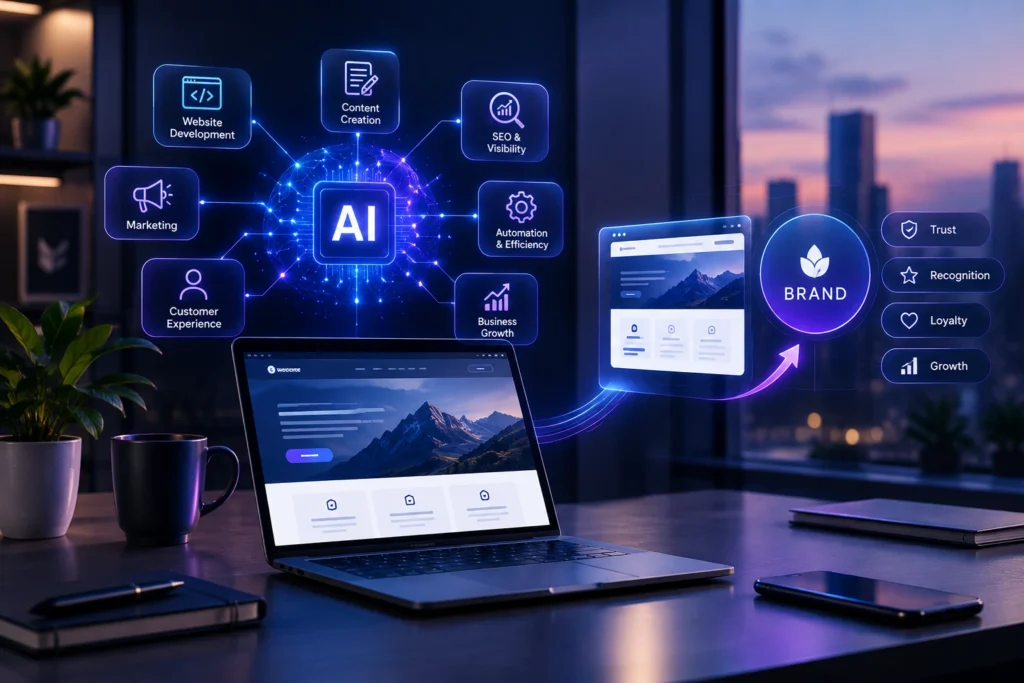 AI website helping businesses build a stronger brand